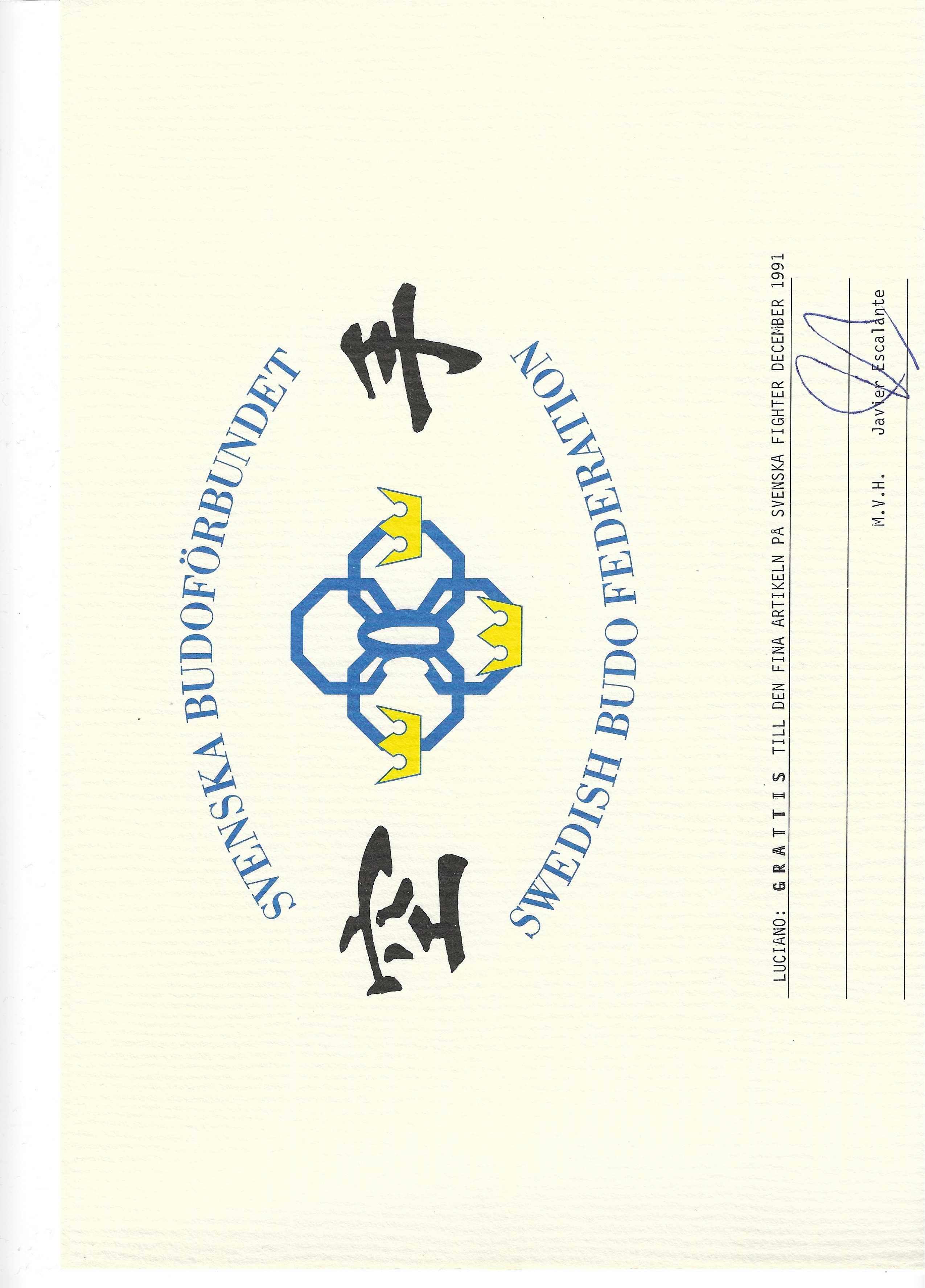 Historisk bild från Westeras Tai-Nui Club i Västerås - kampsportsträning och tävlingar sedan 1976